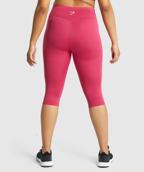 Damske Legíny Gymshark Training Cropped Ruzove | MF7268315